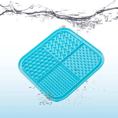 BPA-Free Silicone Pet Lick Mat: 4-Texture Slow Feeder with Powerful Suction Cups