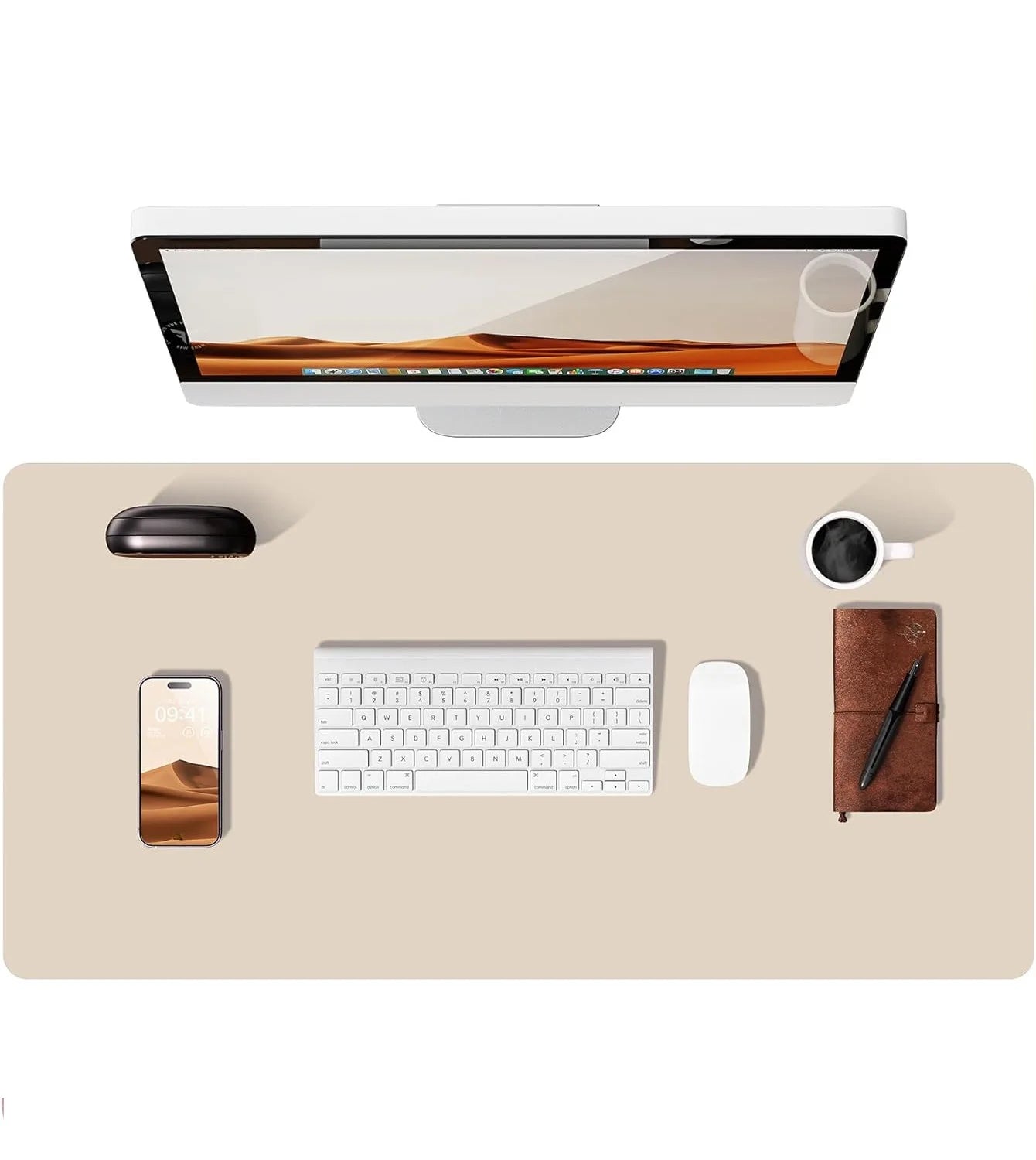 YSAGi Premium PU Leather Desk Mat: Non-Slip Waterproof Office Protector