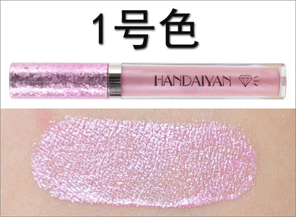 6 Colors Waterproof Nude Pink Glitter Lipstick Makeup Long Lasting Velve Red Sexy Shimmer Lipsticks Cosmetics Beauty