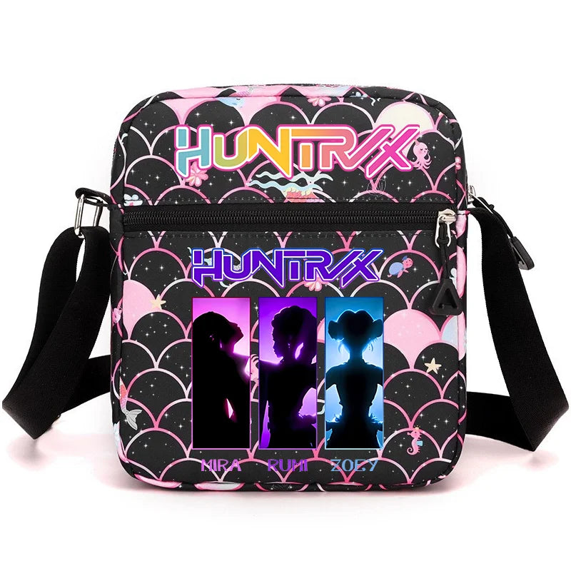 New⭐️ KPOP Shoulder Bag Crossbody Bags Double-deck Storage Bag Large Capacity Square Zip Storage Sports Bag Fans Gift