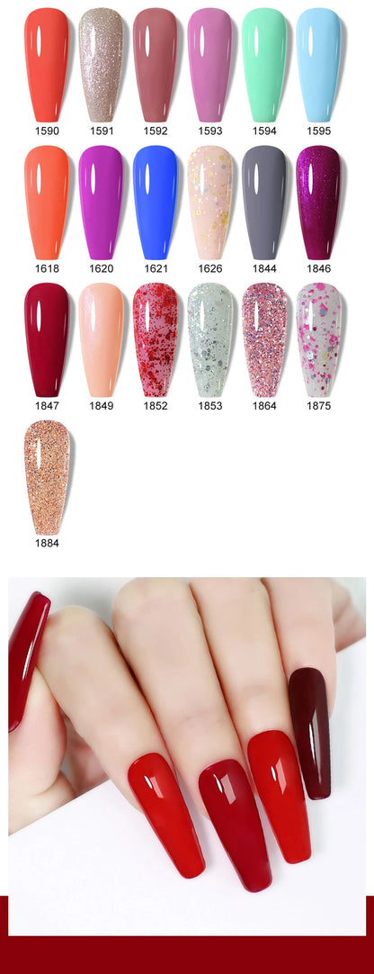 Clou Beaute 10/12/20/24pcs Gel Nail Polish Set Color 15ml White Glass Bottle Nail Art Kit Semi Permanent Gellack Nail Varnish