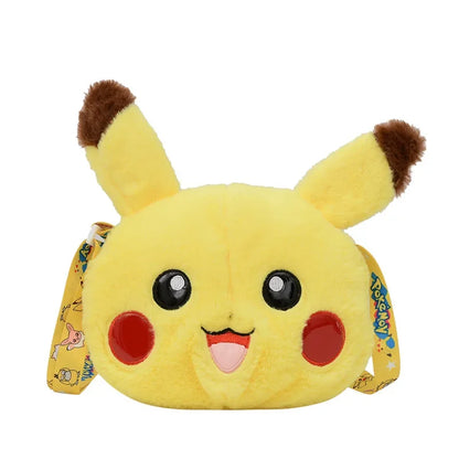 Pokemon Cute Plush Crossbody Bag Anime Figure Messenger Bag Large Capacity Storage Bag Cartoon Cosplay Birthday Party Gift