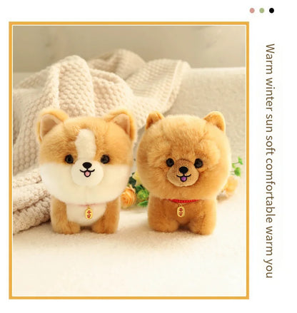 Birthday Gift Cute Puppy Doll Plush Toy Husky Doll Corgi Doll Simulation Animal Plush Doll Children Toy Gift
