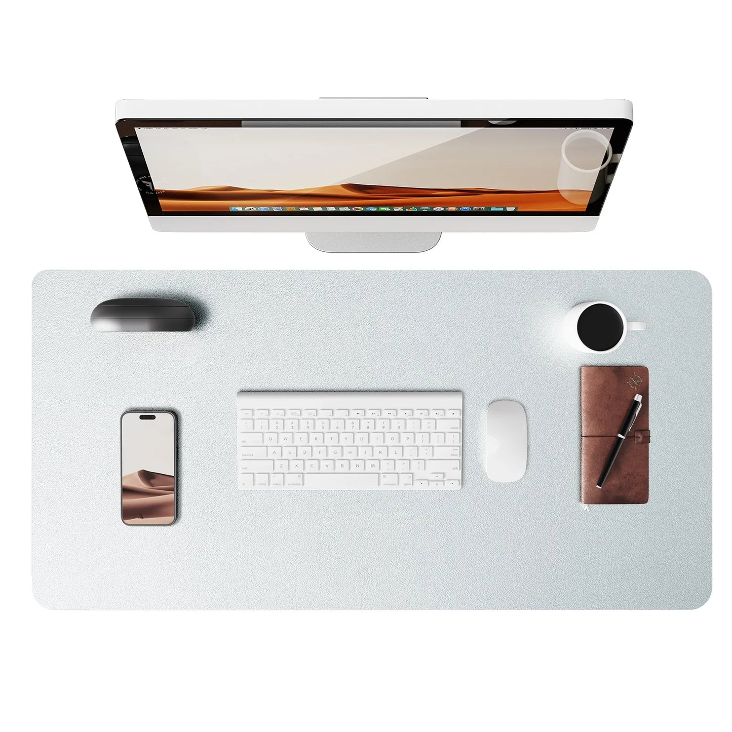 YSAGi Premium PU Leather Desk Mat: Non-Slip Waterproof Office Protector