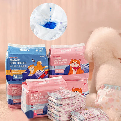 Disposable Dog Diapers 10-Pack 🐶