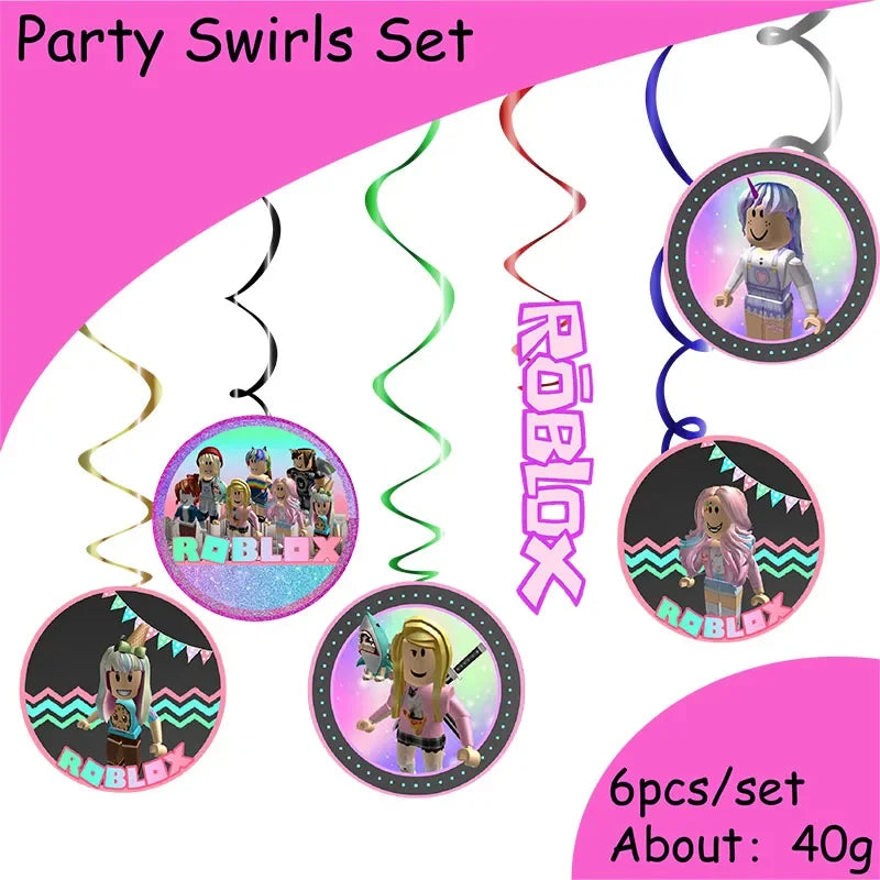 Roblox Party Hanging Swirl Decor