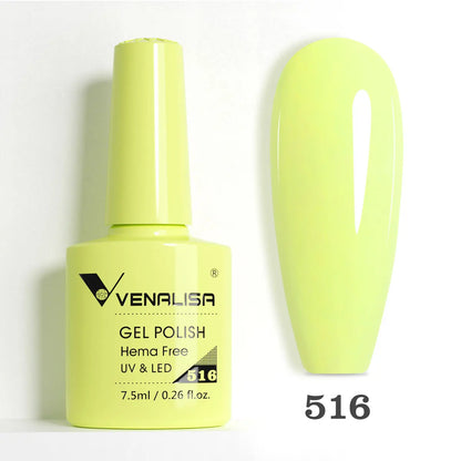 Venalisa VIP5 Nail Gel Polish HEMA/TPO FREE Full Coverage Beautiful Semi Permanent Soak Off UV LED Gel Nail Polish Gel Lacquer