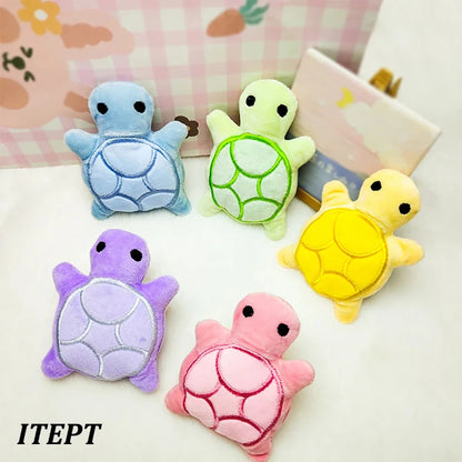 Mini cute turtle dog plush toy, squeaking dog teething sound toy, soft and safe, good for dental health, suitable for puppies