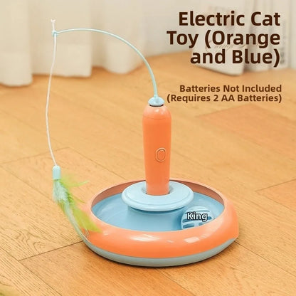 Multifunctional Electric Cat Toy Sturdy Design Self Rotating Interactive Cat Toy Reusable Self Rotating Teaser