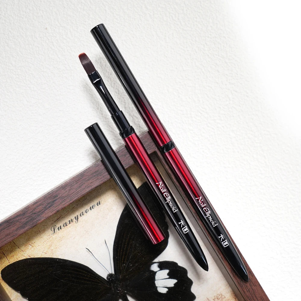 New 1/13pcs Nail Art Brush Set Black Red Metal Handle Acrylic UV Gel Polish Crystal Acrylic Nail Drawing Tools High Quality