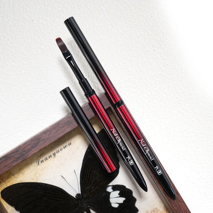 New 1/13pcs Nail Art Brush Set Black Red Metal Handle Acrylic UV Gel Polish Crystal Acrylic Nail Drawing Tools High Quality
