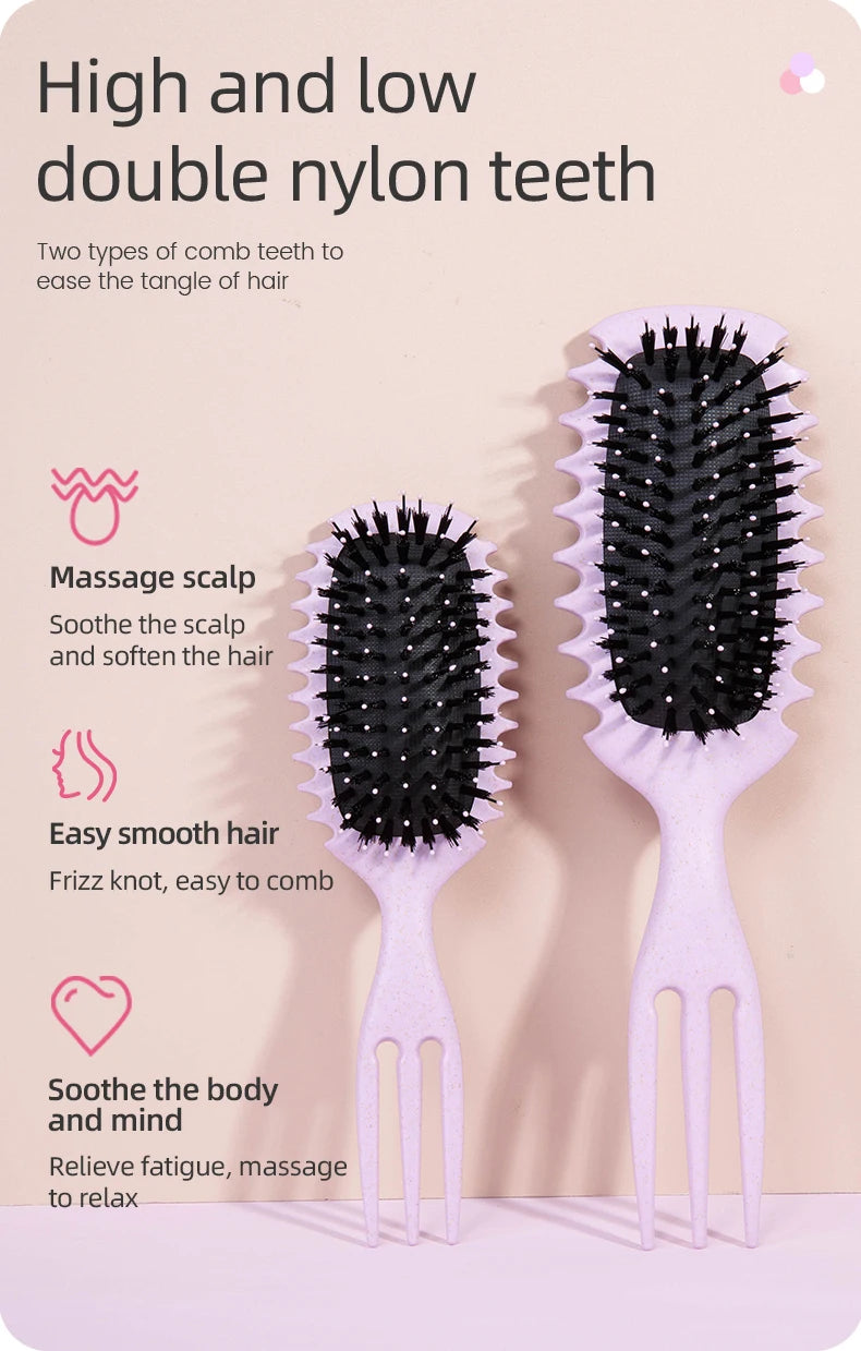 1PC Candy bursh Curly Hair Styling Brush: Defined Curls on Wet Hair- Nylon Bristles Detangling Volumizing Comb for All Hair Type