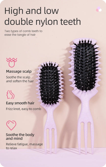 1PC Candy bursh Curly Hair Styling Brush: Defined Curls on Wet Hair- Nylon Bristles Detangling Volumizing Comb for All Hair Type