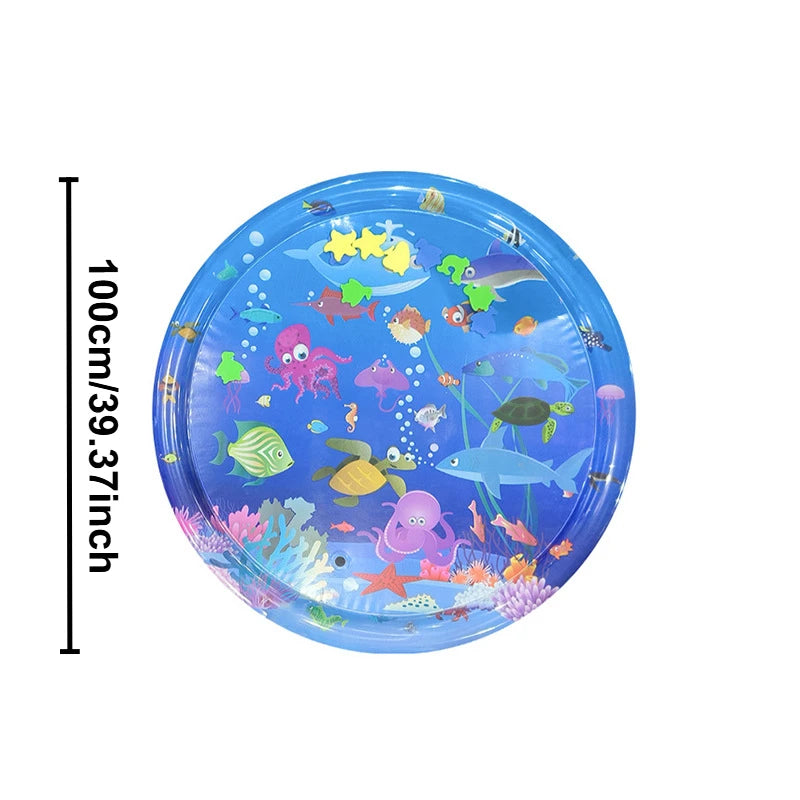 Thickened Large Square Scratch-Resistant Pet Inflatable Water Bed Toy, Pet Interaction Cooling, water spraying, and ice cooling