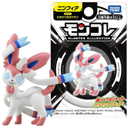 Original TAKARA TOMY Pokemon Figure Toys Mimikyu Maushold Lapras Charizard Umbreon Sylveon Vaporeon Model Dolls Birthday Gifts