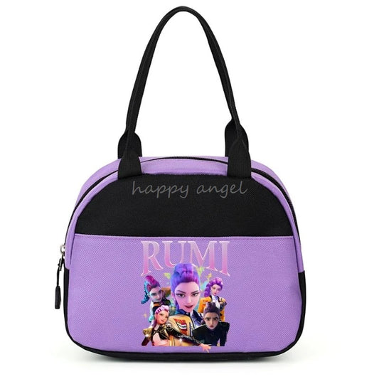 New Lunch Bags KPop Demon Hunters Print Women Men Large Capacity Picnic Drink Thermal Bag Portable Outdoor Food Lunch Handbags