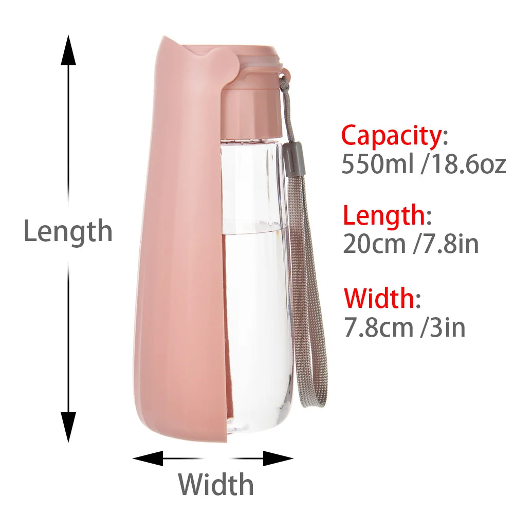 Portable Dog Water Bottle Foldable Pet Water Dispenser for Small Large Dogs Cat Leakproof Puppy Drinking Bowl for Outdoor Hiking