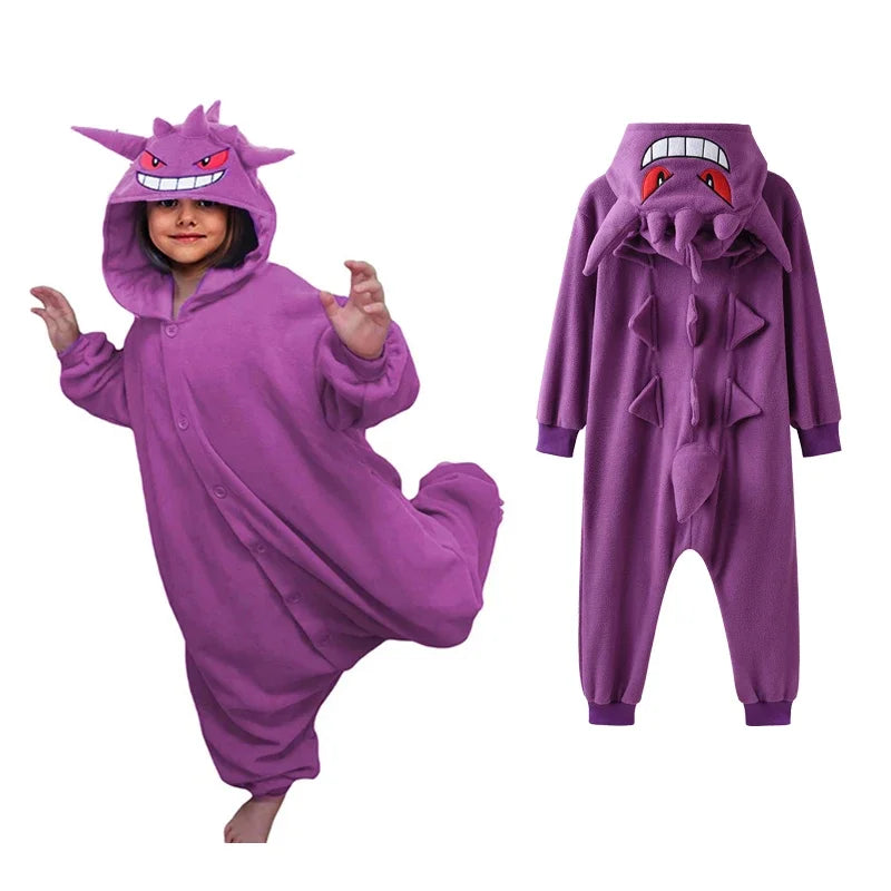 Cartoon Kigurumi Dragon Onesie Boys Halloween Festival Party Cosplay Costume Kids Pajama Children Charizard One Piece Outfit