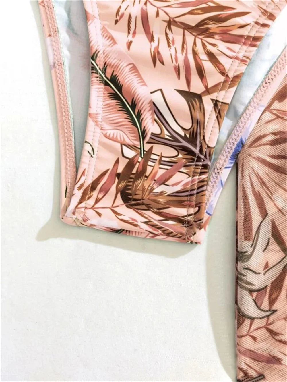Three Pieces Bikini Set Cover Up Women 2023 New Push Up Twist Swimsuit Print Long Sleeve Swimwear Biquini Bathing Suit Summer