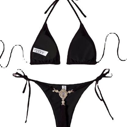 Sexy Three-Point Bikini Swimsuit Hot Sale Of The Season New Women's Split Design Cross-Border Swimwear Attractive And Fashionabl