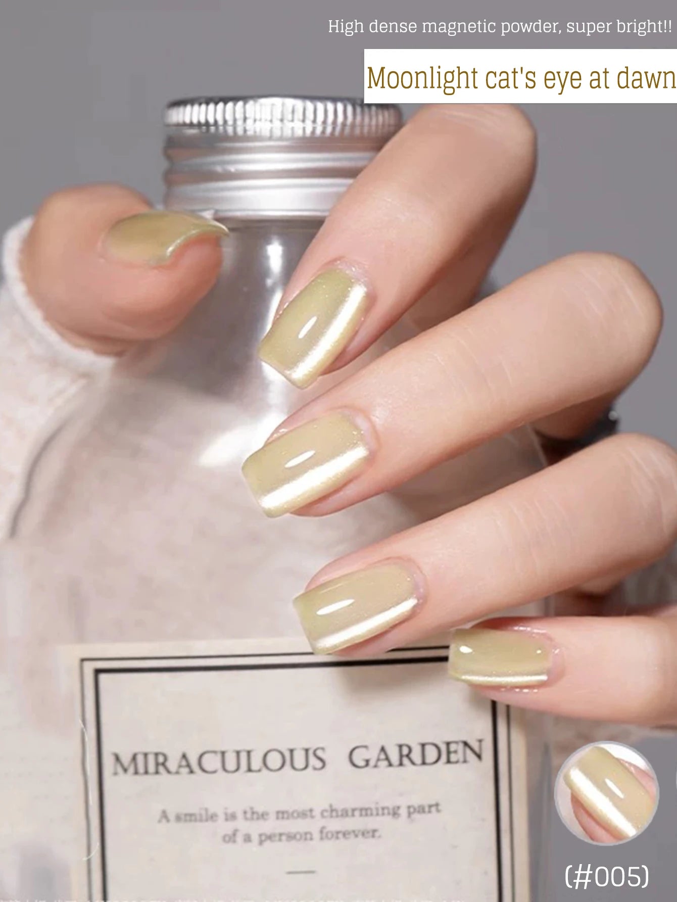 MIANEL 12ML Glass Bead Cat Eye Gel Nail Polish Flash White Spar Nude Color Magnetic Nail Polish White Nails Summer Nails 1-12pcs