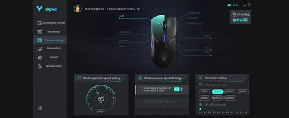 Rapoo VT9PRO 4K Wireless Gaming Mouse Superlight 26000DPI 4KHz Polling Rate 0.25ms Response Time 180H BatteryLife PAW3398