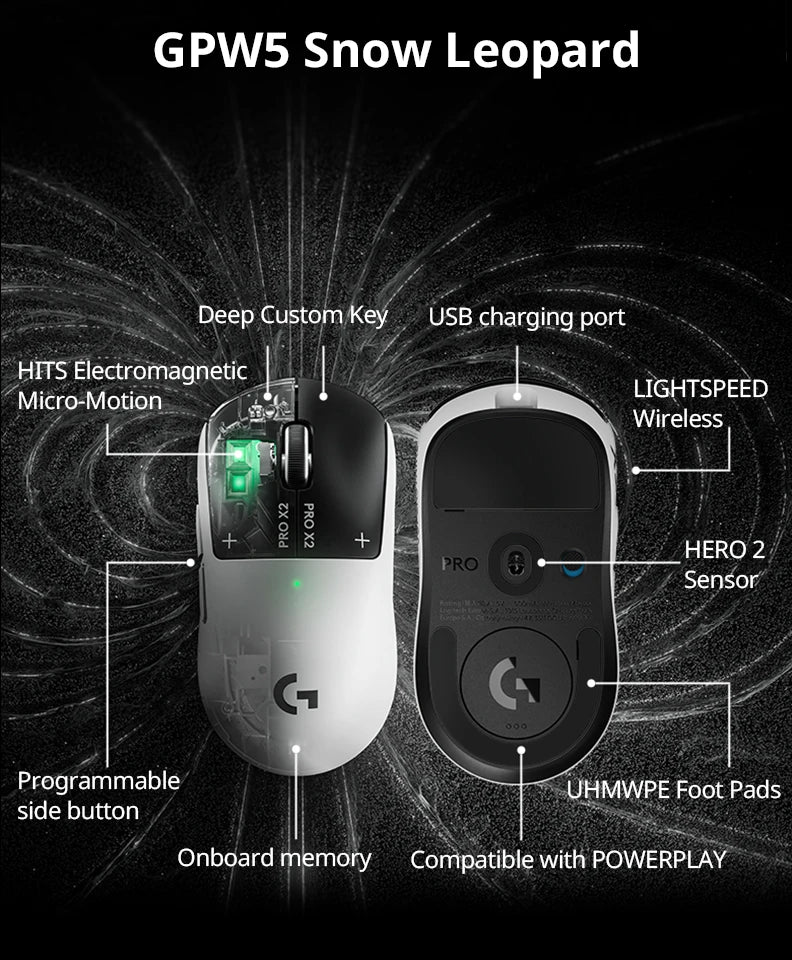 Logitech G PRO X2 SUPERSTRIKE Wireless Mouse, 44000DPI, 8000Hz