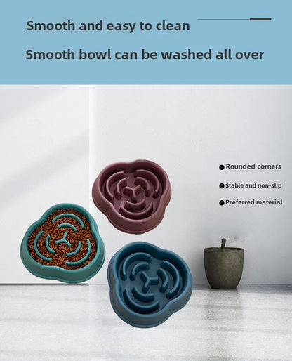 1pc Dog Slow Food Bowl Plastic Anti-Choking Slow Eating Cloud Shape Large Dogs Prevent Vomiting And Protect Intestines