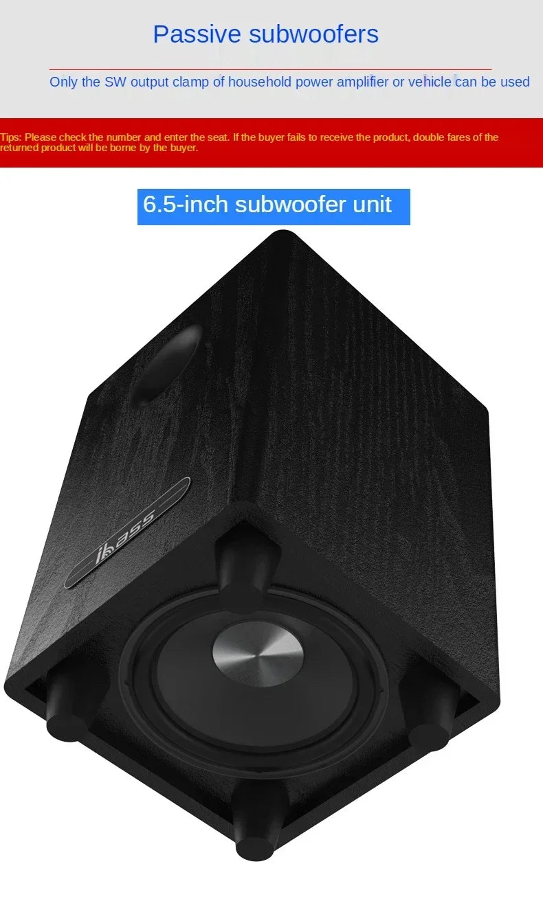 100W High Power 6.5″ Passive Subwoofer Speaker System