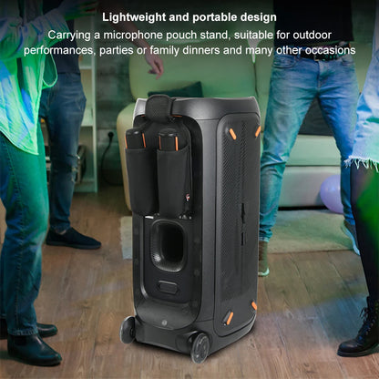 Mic Hanger Storage Holder Mic Organizer Bag Microphone Carrying Case for JBL PartyBox 110/120 Wireless Microphone