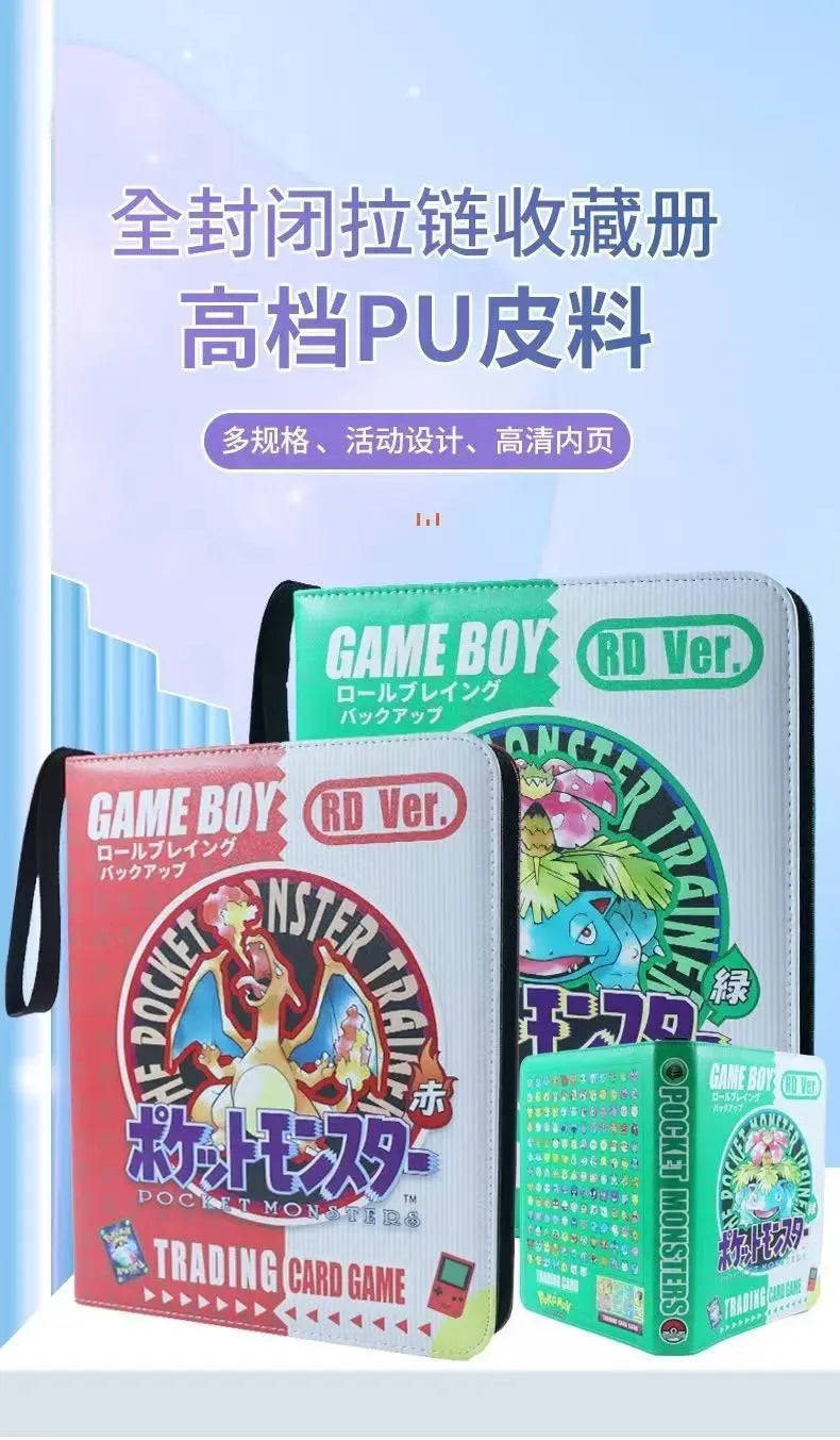 Pikachu Cartoon Anime Battle Card Booklet Zipper