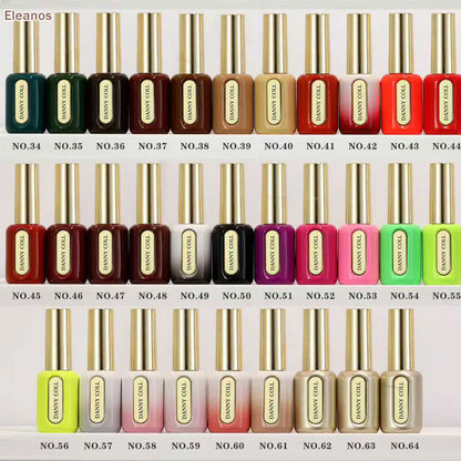 Eleanos 64 Colors HEMA TPO Free Gel Nail Polish With Color Chart 15ml Semi-permanent Nail Polish For Manicure Nail Salon UV Gel