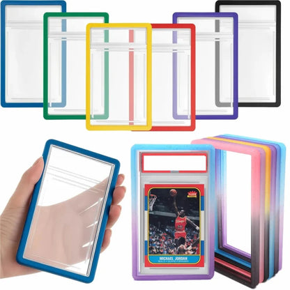 35PT Grade Graded Card Slab Gradient Silicone TPU Bumper Case Guard Protector For Sports Game Pokemon Card Display Sleeves Skin