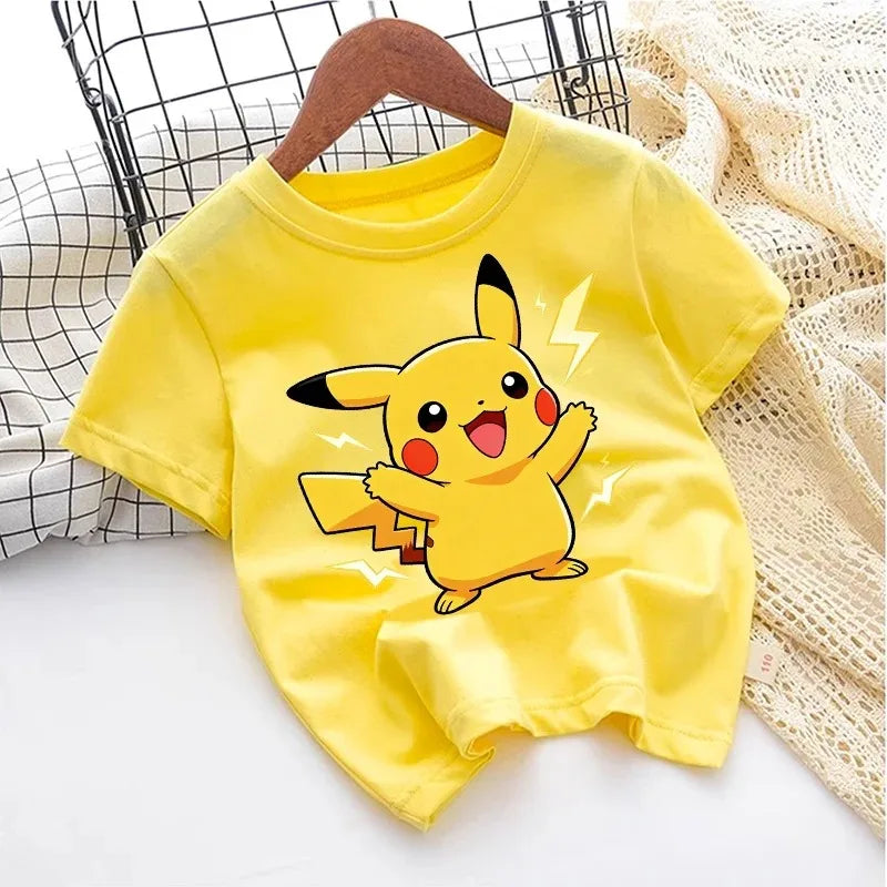 T-shirt with Pokémon Jigglypuff print for summer 2026, loose 100% cotton T-shirt for travel, games, and Y2k sports