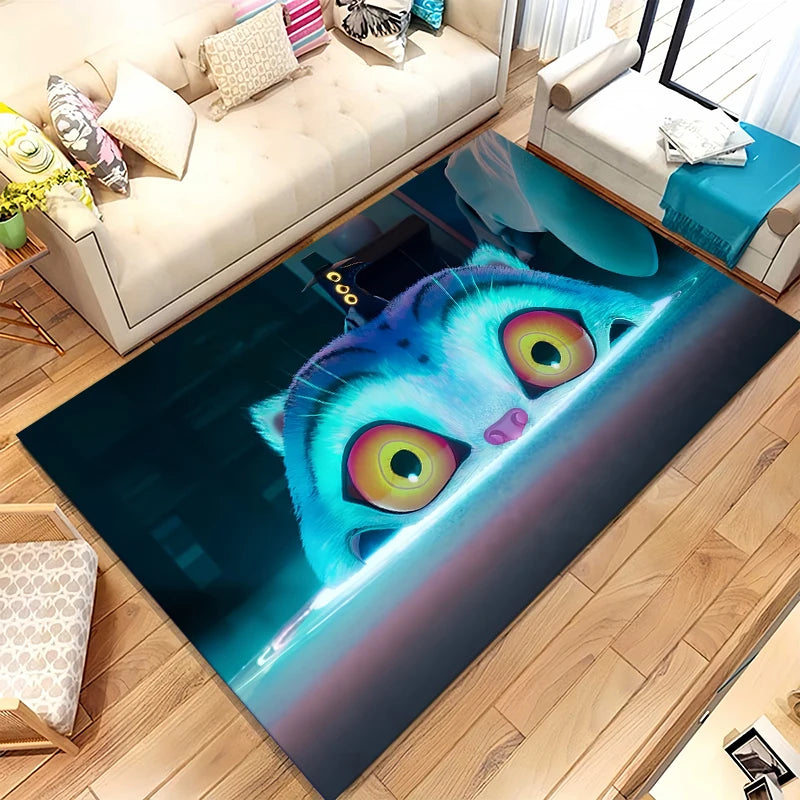 K-Pop Demon Hunters Golden Saja Boys Living Room Non-Slip Area Rug Soft Carpet for Bedroom Playroom Sofa,Home Decor Doormat