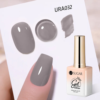 UR SUGAR 15ml Jelly Milky White Translucent Color Gel Polish Semi Permanent UV Gel Nail Art Soak Off Gel Varnish Latest Fashion