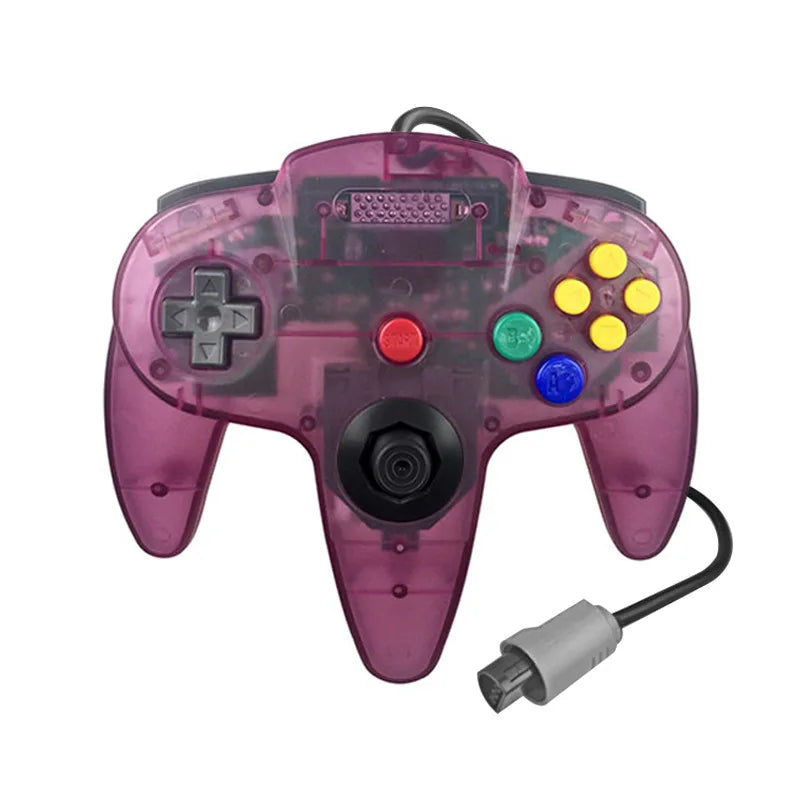Wired Transparent Gaming Joystick for N64 Gamepad Game Controller for N64 Console