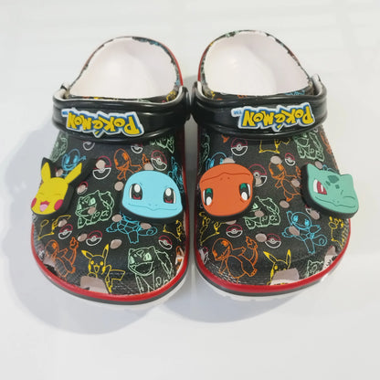 2026 New Pokemoned Hole Sandals Pikachu Squirtle Charmander Slippers Sandals Kawaii Anime Home Beach Shoes Summer Slippers