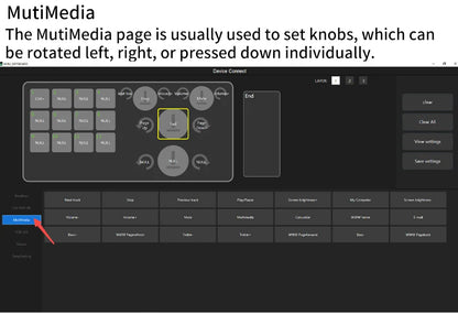 12-Key RGB Macro Mechanical Keypad with 4 Knobs