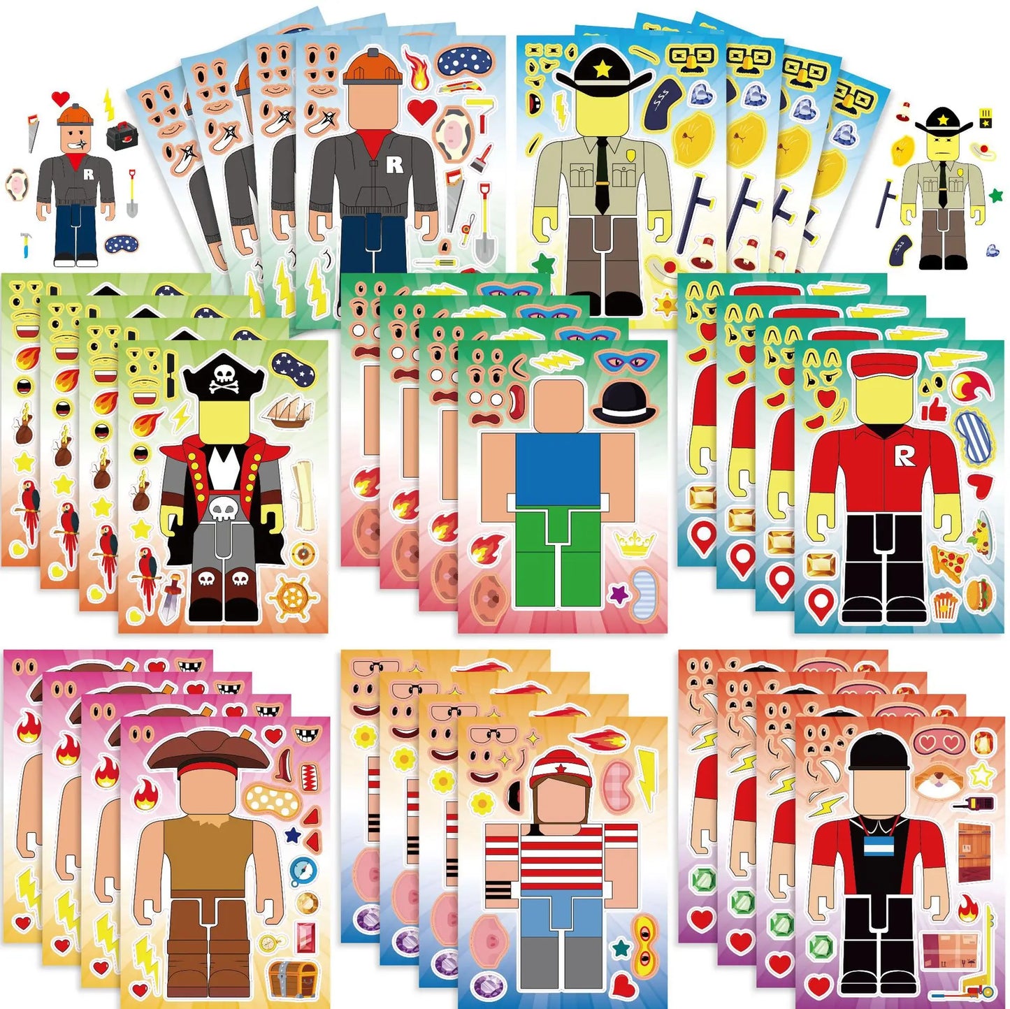Hot Roblox Party Favors Gifts Slap Bracelets Stickers Goodie Bag Fillers Supplies Children's Birthday Souvenirs Decoration Toys
