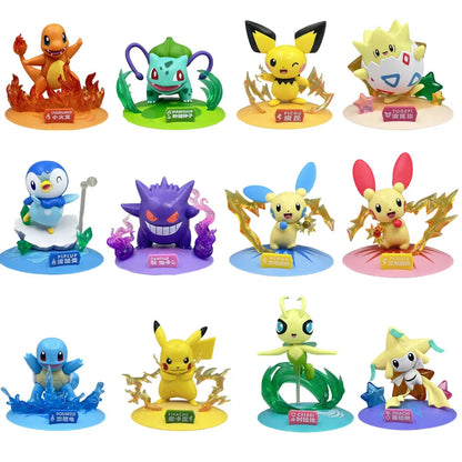 12 style Pok é mon Doll Pikachu Blind Box Anime Models Desktop Decorations Action Figure Collection Pok é mon Toys Birthday Gift
