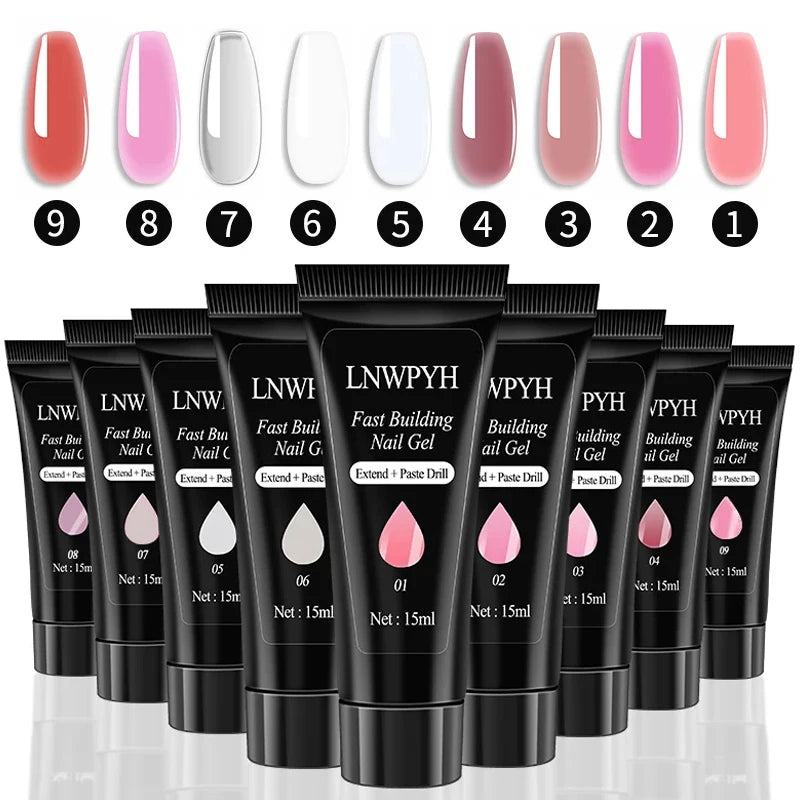Professional Gel Nail Polish Kit Semi Permanent Gel Varnish Set Nail Art Manicure Kit And UV LED Nail Dryer Electric Nail Drill