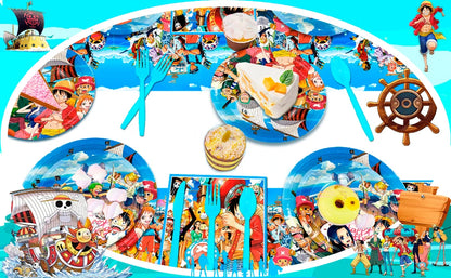 One Piece Birthday Party Supplies Set – 117pcs 🎉🏴‍☠️