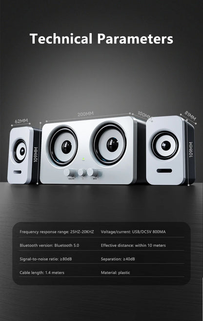 Computer Speakers with Subwoofer & 3D Surround Sound