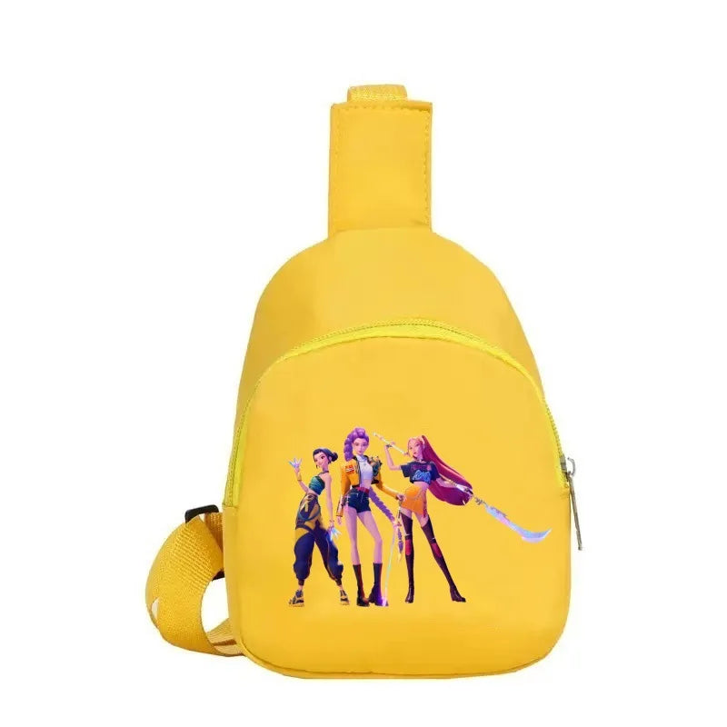 New Children Chest Bag Anime Cartoon Alphabet Fashionable Shoulder Diagonal Straddle Bag Girl Boy Cartoon Casual Chest Bags