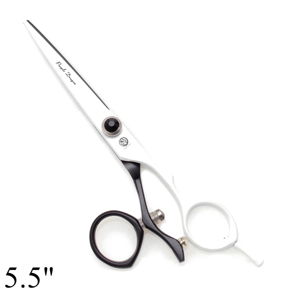 Professional Hairdressing Scissors 5.5" 6" Purple Dragon JP 440C Swivel Thumb Hair Cutting Scissors Barber Thinning Shears Z9019