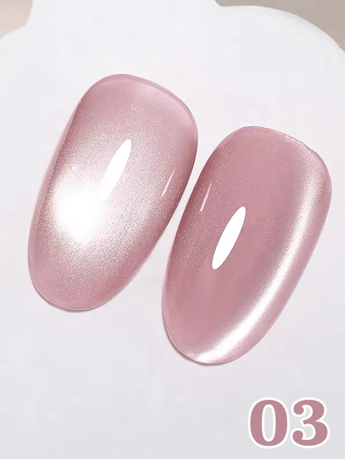MIANEL 12ML Glass Bead Cat Eye Gel Nail Polish Flash White Spar Nude Color Magnetic Nail Polish White Nails Summer Nails 1-12pcs