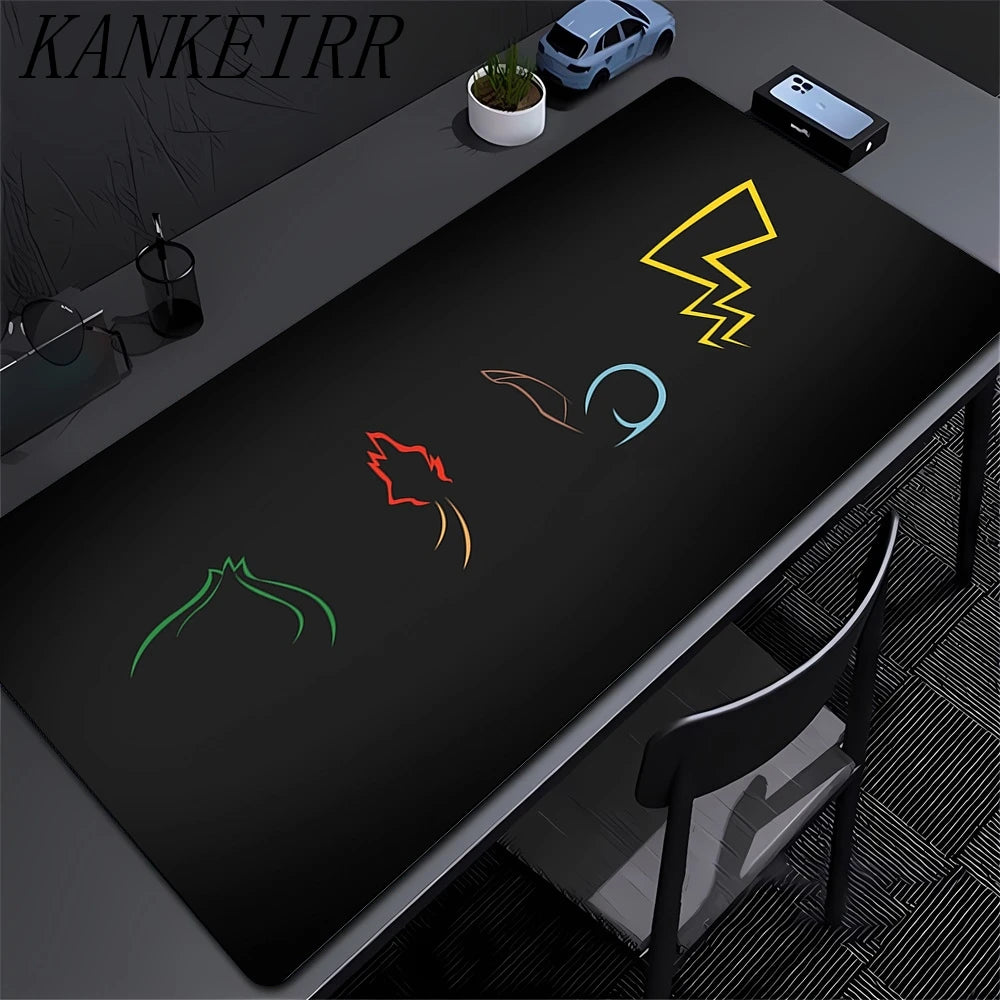 Japan Anime Mouse Pad PC Colorful Gamer Cabinet Mousepad P-pokemon Lugia Keyboard Rug Laptop Gaming Rubber Mat Desk Accessories
