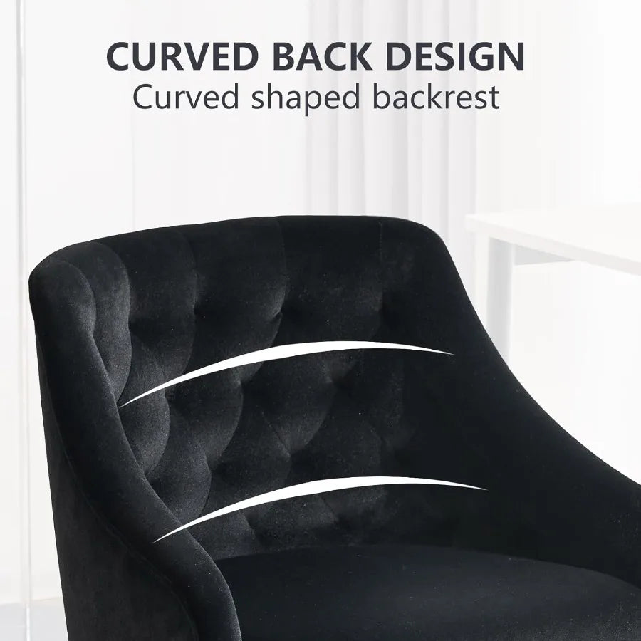 Velvet Swivel Office Chair