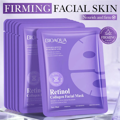 BIOAQUA Retinol & Collagen Anti-Wrinkle Mask Set: 5-Piece Rejuvenating Treatment